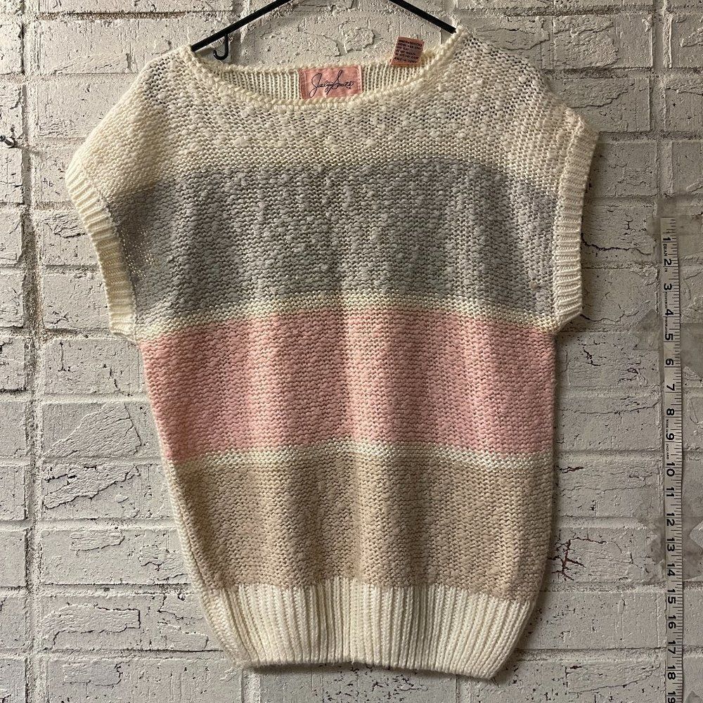 Vintage Jaclyn Smith Granny Grandmacore Funky Artistic Sleeveless Sweater  Med